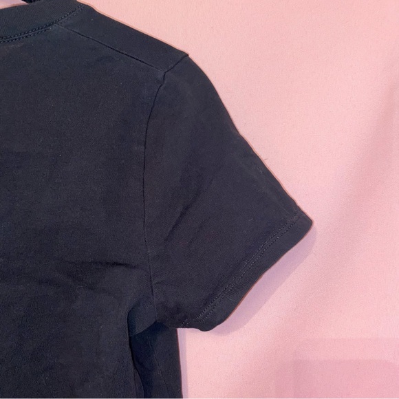 Madewell Black Tee Cotton Crewneck Basic Neutral XS Extra Small Double Shirt Top - Picture 3 of 11